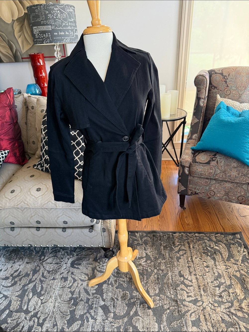 Cani trench coat Black Women's Belted Trench Coat